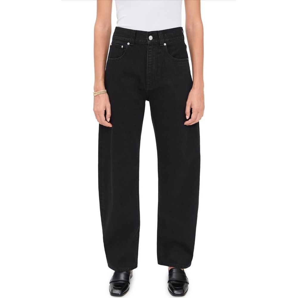 Madewell Black High-Rise Cropped Straight Jeans
